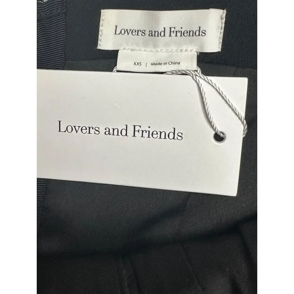 Lovers and Friends Denali Mini Dress in Black XX-Small New as-is Womens Lace Up - Picture 7 of 10